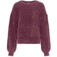 Only Kids Girls Fluffy Knit Jumper - Dark Red