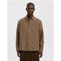 Selected Selected Noah Long Sleeve Brushed Casual Shirt