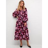Kaffe Pollie Floral Shirt Dress - Pink