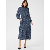 Kaffe Pollie Shirt Midi Dress - Blue