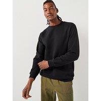 Selected Homme Hankie Logo Crew Neck Sweat Top - Black