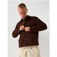 Selected Homme Thom Suede Over Shirt - Brown