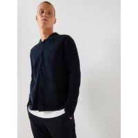 Selected Homme Mike Light Long Sleeve Knitted Cardigan - Navy