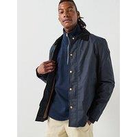 Selected Homme Walter Waxed Cotton Jacket - Navy