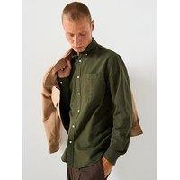 Selected Homme Grick Long Sleeve Oxford Shirt - Dark Green