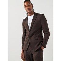 Selected Homme Neil Slim Fit Blazer Suit Jacket - Brown