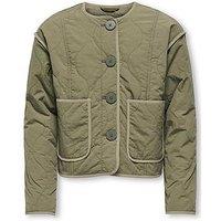 Only Kids Girls Quilted Jacket - Green