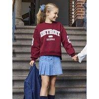 Only Kids Girls Detroit Sweatshirt - Dark Red