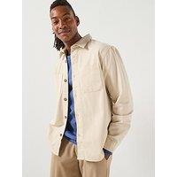 Selected Homme Travis Twill Plain Over Shirt - Beige