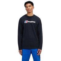 Berghaus Mens Berghaus Big Logo Long Sleeve Tee - Black