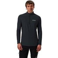 Berghaus Mens 24/7 Tech Tee Long Sleeve Half Zip - Black