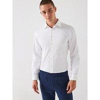 Selected Homme Long Sleeve Slim Performance Shirt - White