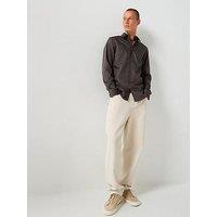 Selected Homme Long Sleeve Slim Performance Shirt - Brown