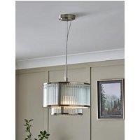 Very Home 1 Light Glass 2 Tiered Pendant With Metal Trim
