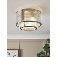The Very Collection Ribbed Glass Tiered Ceiling Flush