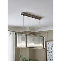 Very Home 3 Light Bar Tiered Pendant With Metal Trim