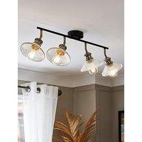 Very Home Vintage Ribbed Glass 4 Light Bar