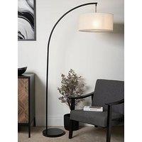 Very Home Arc Floor Lamp With Fabric Stretch Shade