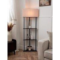 The Very Collection Corner Shelf Wooden Floor Lamp