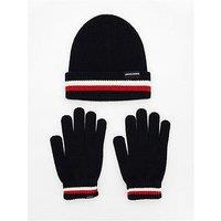 Jack & Jones Beanie Hat And Gloves Gift Set - Black