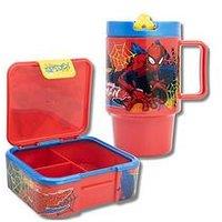 Spiderman Packed Lunch Set With Quencher