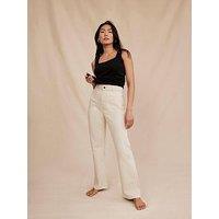 Mint Velvet Neutral Pocket Straight Jean - Beige