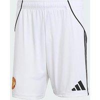 Adidas Manchester United Mens 25/26 Home Stadium Shorts - White