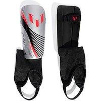 Adidas Junior Messi Shin Guard - Silver Metallic / Lucid Red / Black