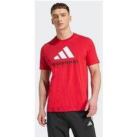 Adidas Mens Manchester United Szn Tee - Red