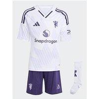 Adidas Manchester United 25/26 Away Mini Kit - White