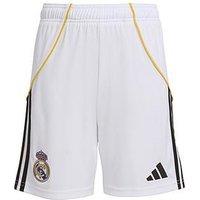 Adidas Real Madrid Junior 25/26 Home Stadium Shorts - White