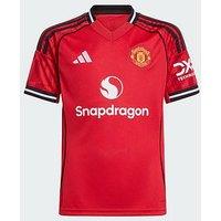 Adidas Manchester United Junior 25/26 Home Stadium Replica Shirt - Red