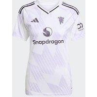 Adidas Manchester United Womens 25/26 Away Stadium Replica Shirt - White