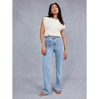 Mint Velvet Indigo Pocket Straight Jean - Blue