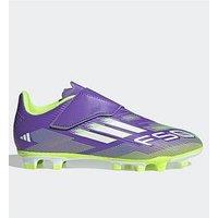 Adidas Junior F50 Club Velcro Firm Ground Football Boots - Purple