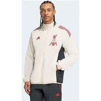 Adidas Mens Liverpool Training Presentation Jacket- White