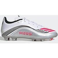 Adidas Junior F50 Messi League Firm Ground Football Boots - White