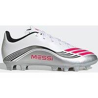 Adidas Junior F50 Messi Club Firm Ground Football Boots - White