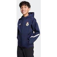 Adidas Junior Real Madrid Training Anthem Jacket - Navy