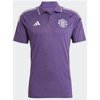 Adidas Mens Manchester United Training Polo - Purple