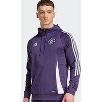 Adidas Mens Manchester United Training Hoody - Purple
