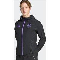Adidas Mens Manchester United Vis Tech Hoodie - Black
