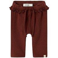 Lil Atelier Baby Girls Frill Jersey Trousers - Dark Red