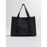 River Island Webbing Handle Ri Shopper - Black