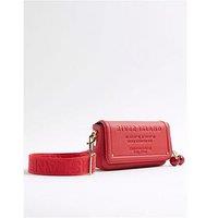 River Island Embossed Flap Bag - Red