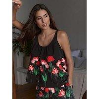 B By Ted Baker Ted Baker May Roses Vest Set - Black