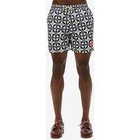 Superdry Tile Print 17-Inch Swim Shorts - Navy