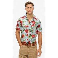 Superdry Hawaiian Printed Short Sleeve Shirt - Blue