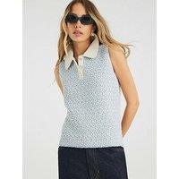 River Island Boucle Polo - Blue