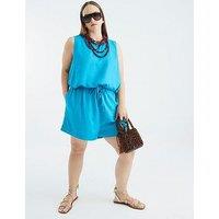 River Island Linen Shorts - Blue